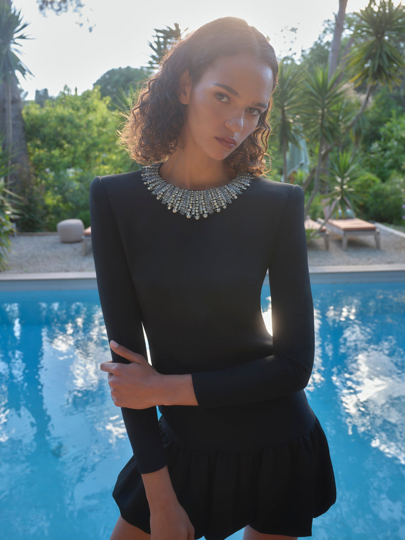 black jenny packham dress The Official Website fluid movement and elegance prom dress exchange Jewel Cutout Dress Zara Size:6.5 UK / 7.5 US