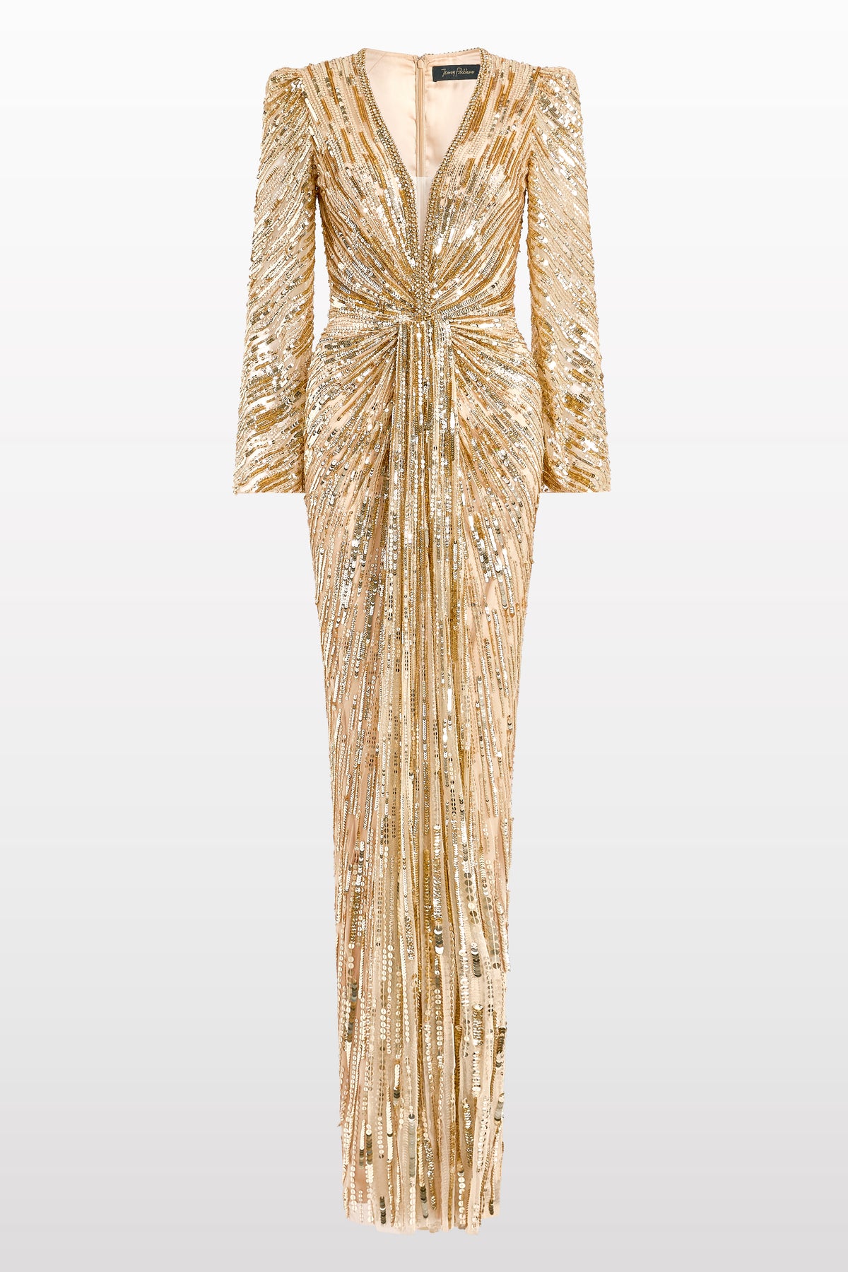 jenny packham gold sequin dress Jenny Packham 'Goldfinger' Gold Sequin Dress with Cape