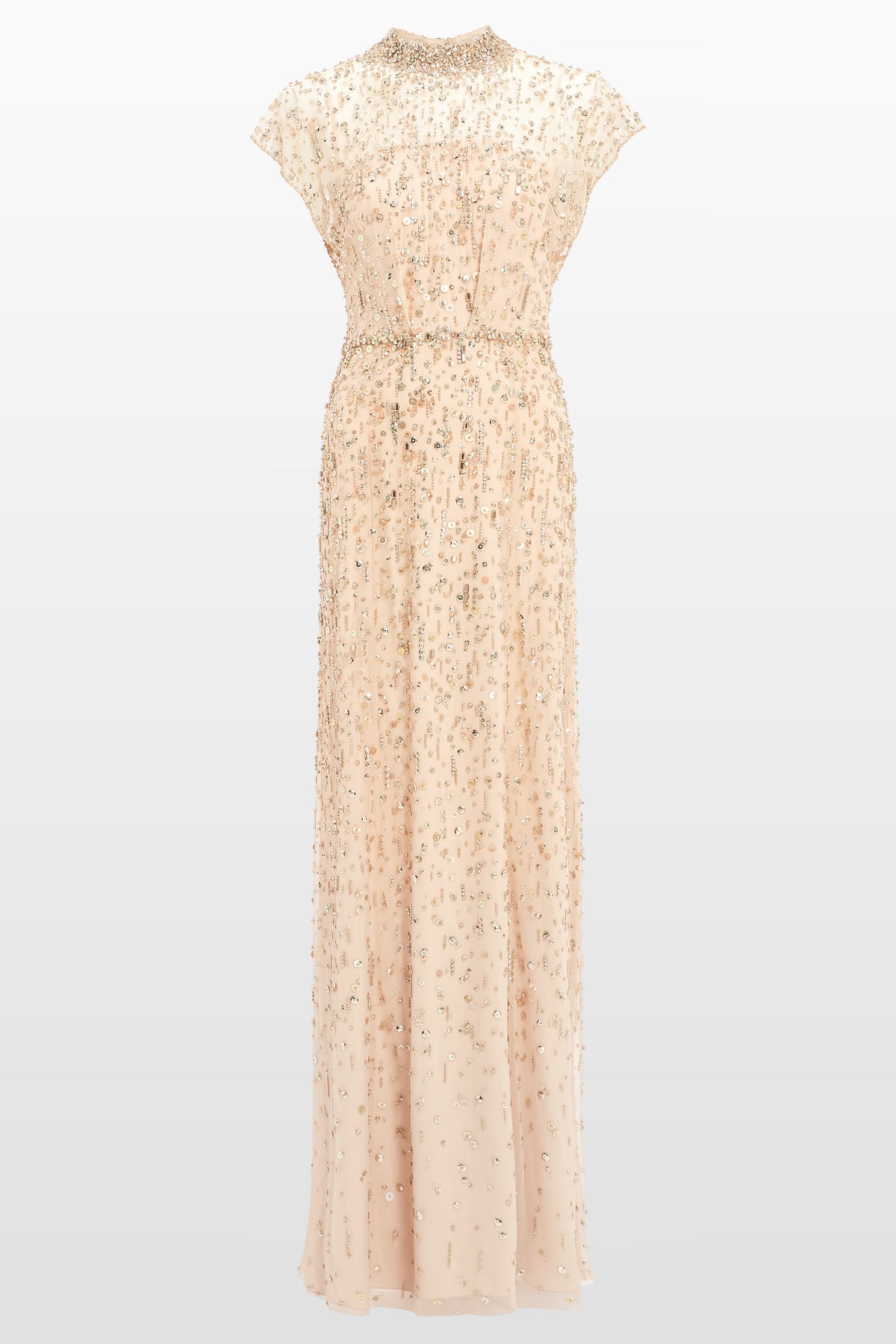 Crystal Drop Beaded Gown
