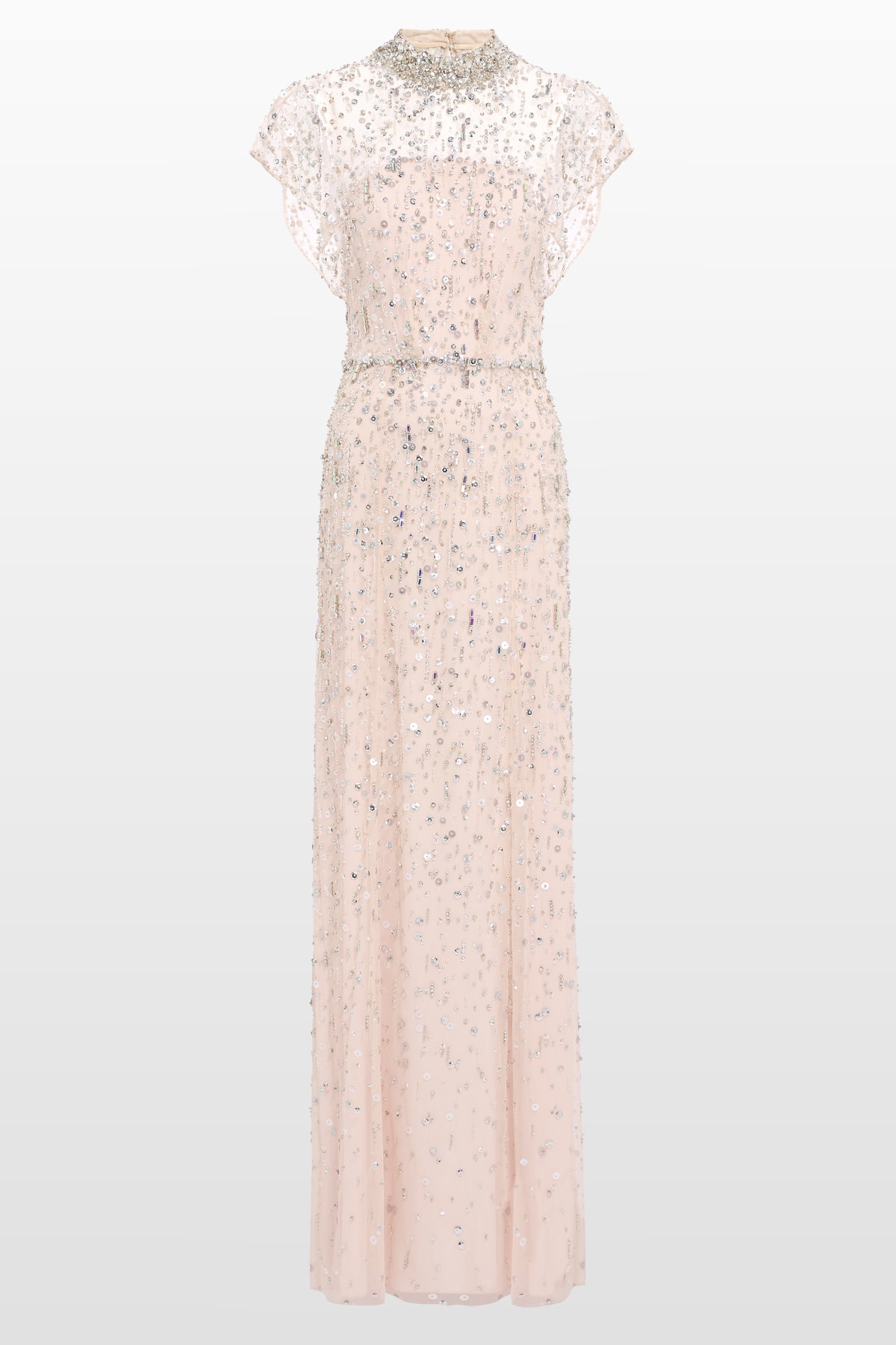 Crystal Drop Beaded Gown