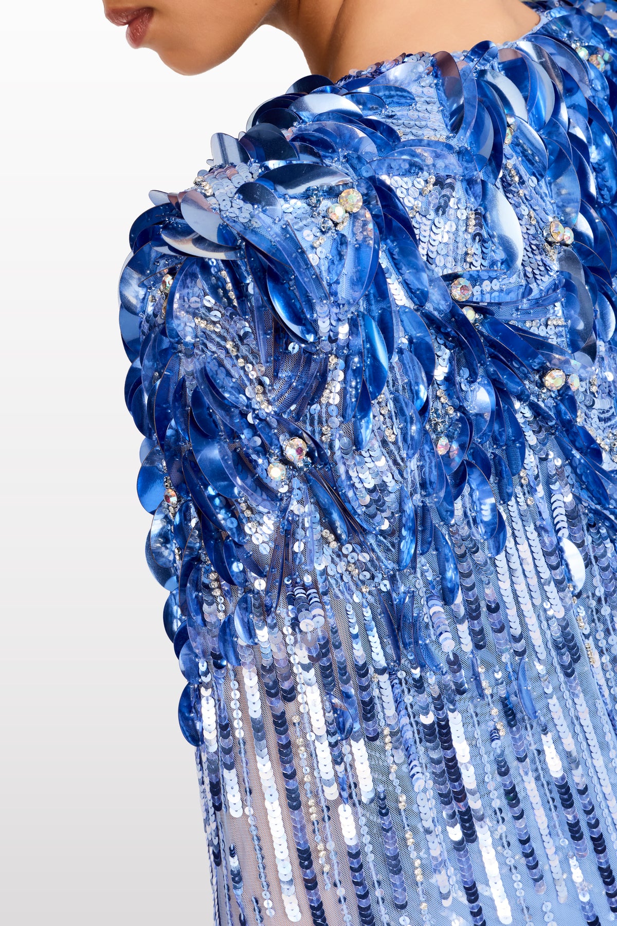 jenny packham blue sequin dress Cavalla