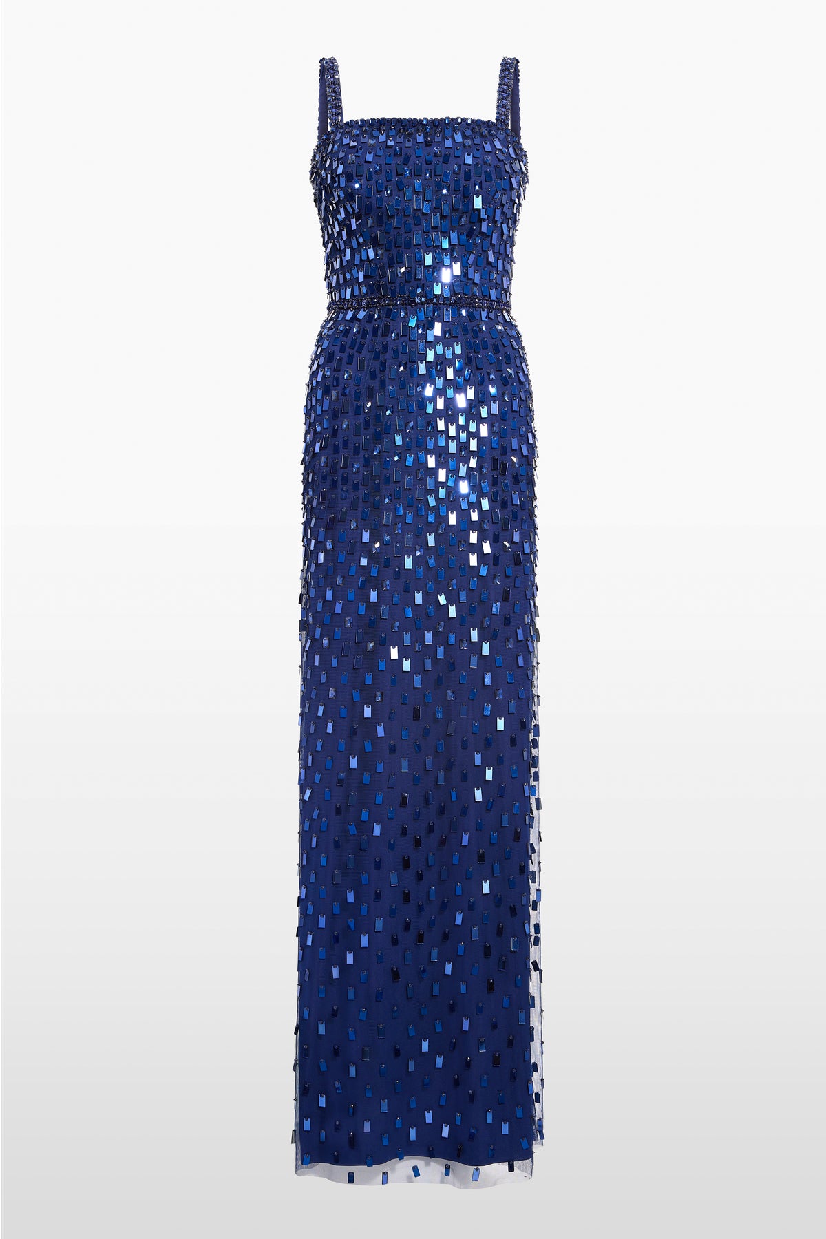Juliette Embellished Column Gown with Square Neckline CARDINAL 2103 / UK Size 10