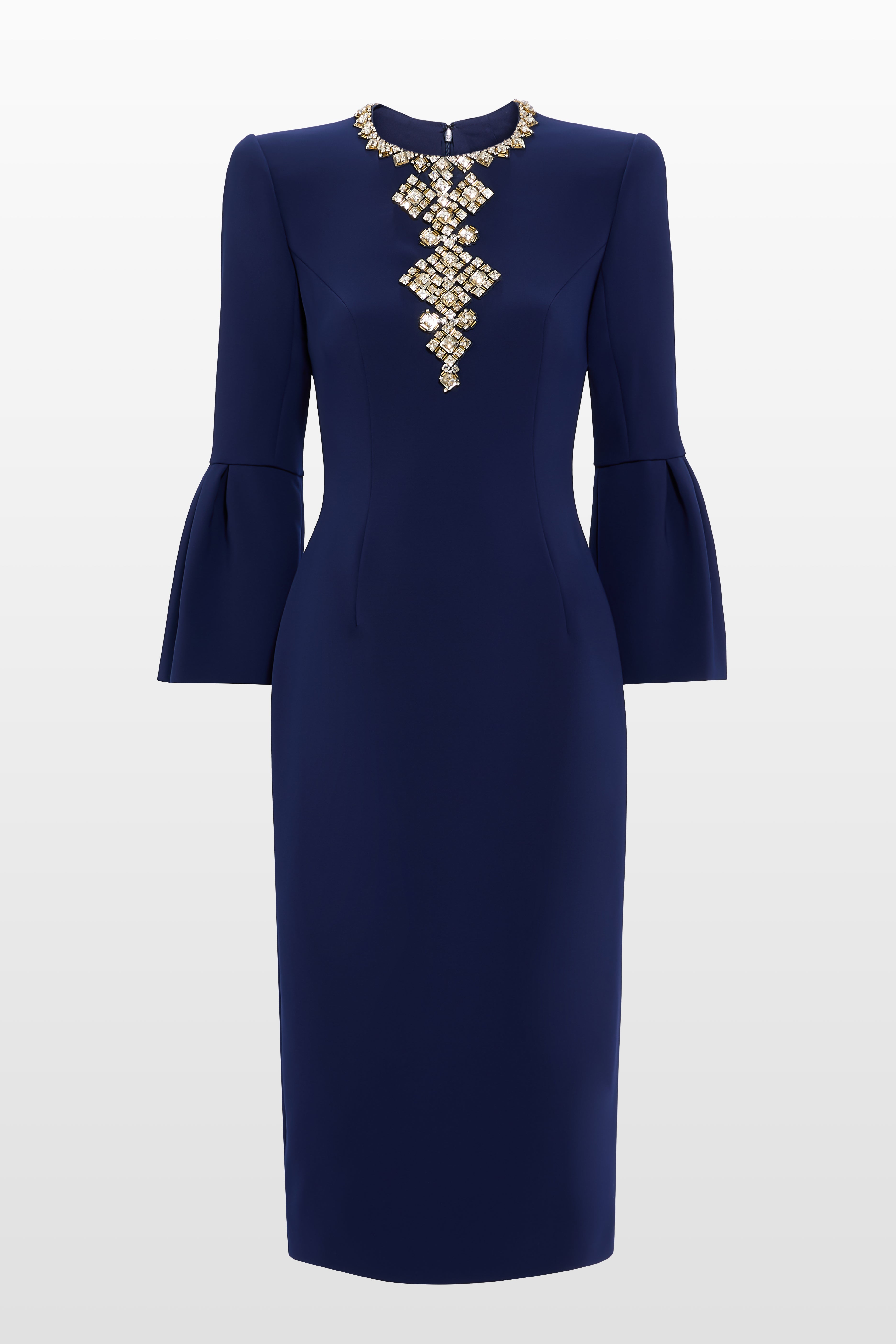 Margoni Fitted Cocktail Dress with Flared Sleeves Margoni Fitted Cocktail Dress with Flared Sleeves