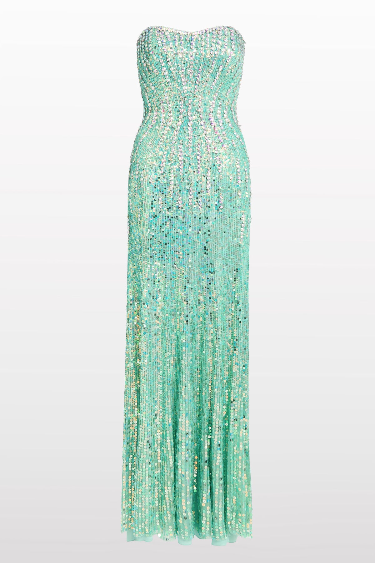 jenny packham light green dress Georgina Gown in Emerald Wisteria