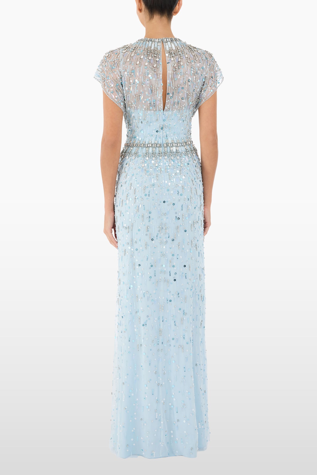 Jenny Packham Women's Lauretta Embellished Maxi Dress - Blue - Size 18 UK/14 US