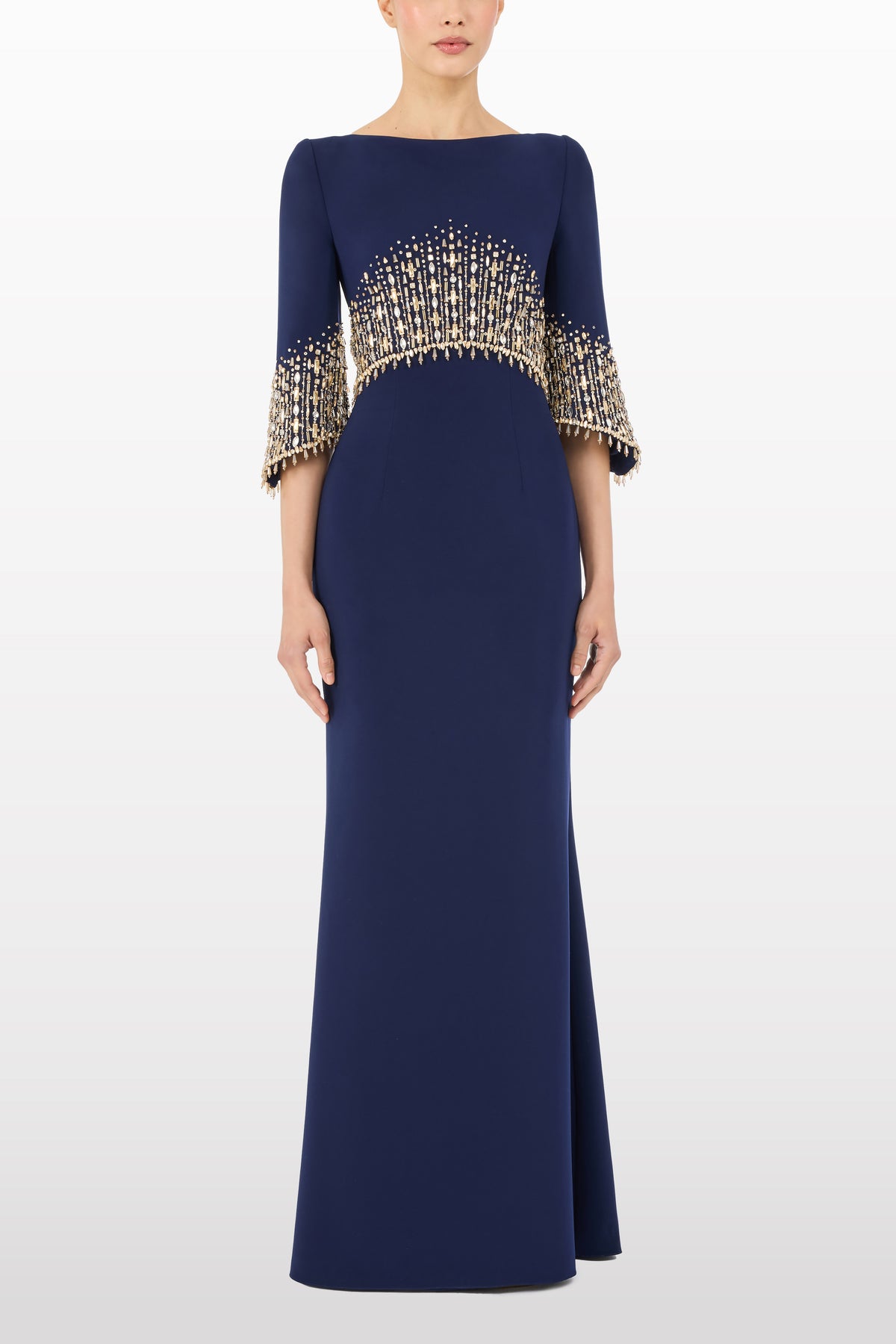 Jenny Packham Electrica Embellished Maxi Dress - Midnight Kiss