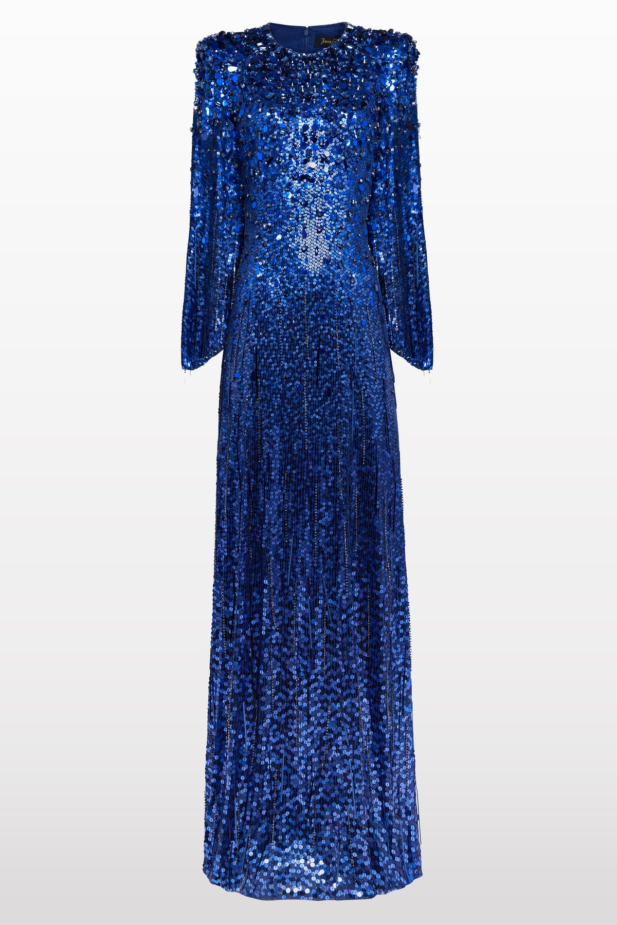 jenny packham blue sequin dress Jenny Packham Crystal And Sequin-embellished Tulle Gown - Women - Navy Dresses