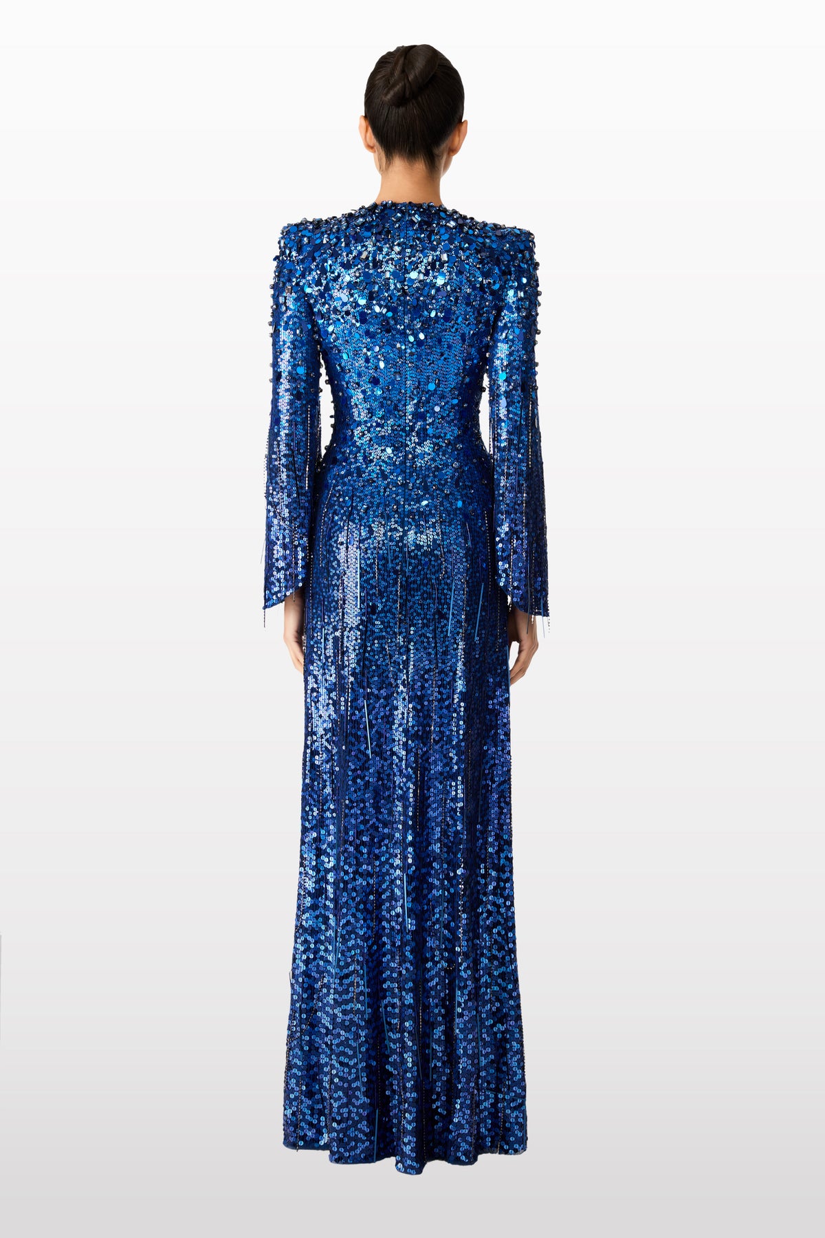 jenny packham navy sequin dress Jenny Packham Navy Bead-Embellished Gracie Gown